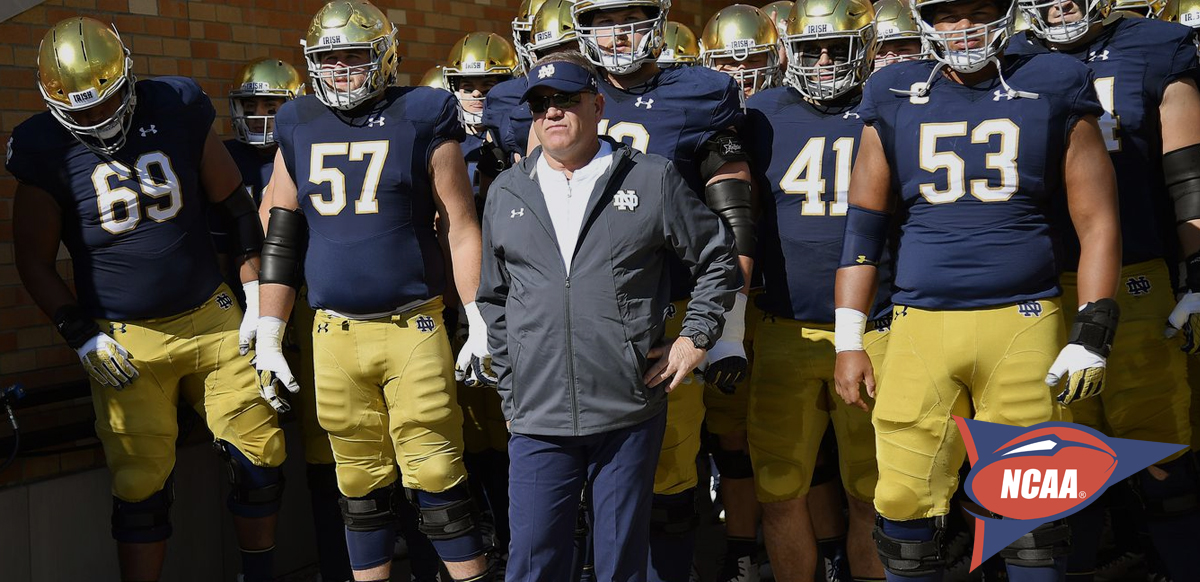 Notre Dame Fighting del equipo y entrenador irlandés - NCAAF Logo