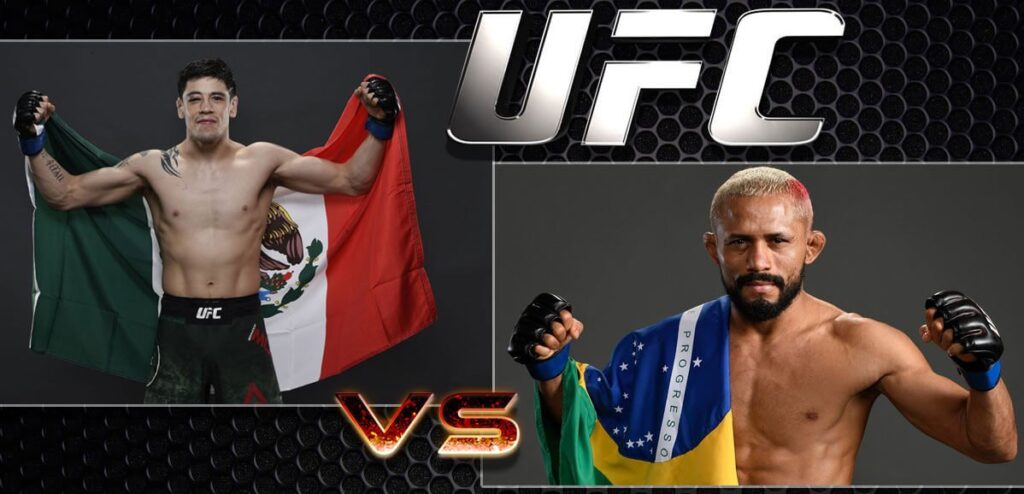 Brandon Moreno UFC And Deiveson Figueiredo With Vs Background