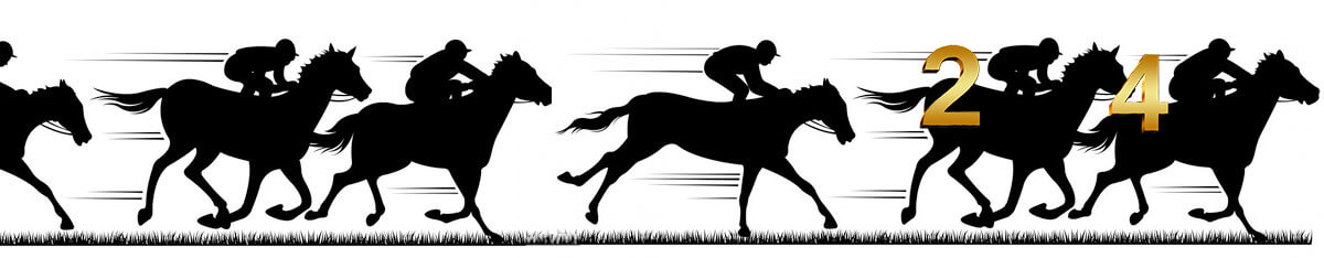 4 y 2 carreras de caballos