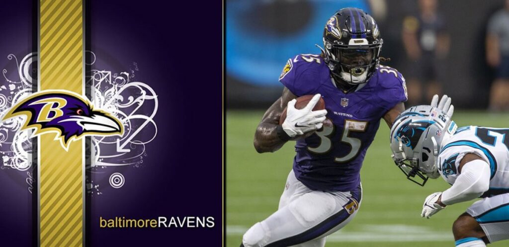 Baltimore Ravens Background With Gus Edwards