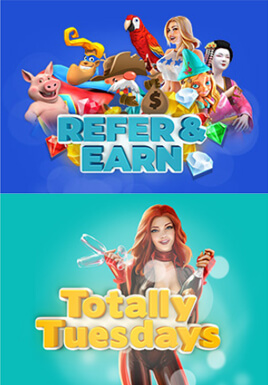 Slots.lv Recomiende y gana y bonificación total del martes