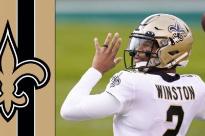 Jamies Winston With Saints Background