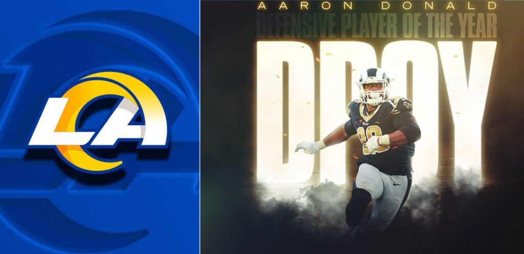 Sam Donald With Los Angeles Rams Background