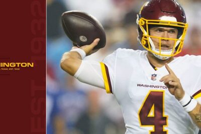 Taylor Heinicke With Washington Football Team Background