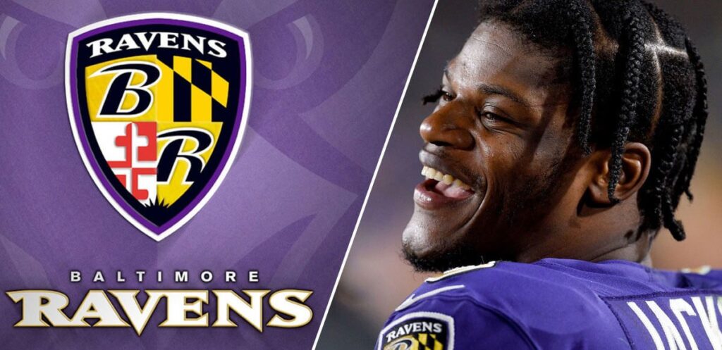 Ravens Logo With Lamar Jackson