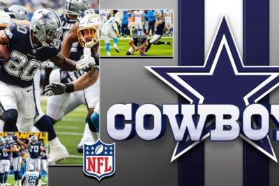 Dallas Cowboys Defeating Chargers With Dallas And NFL Logo