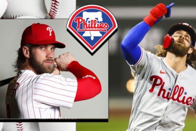 Bryce Harper With Phillies Background