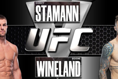 Cody Stamann V Eddie Wineland Silver UFC Background