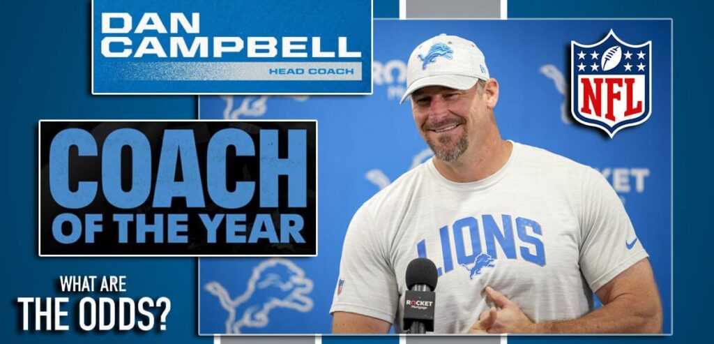 Dan Campbell Detroit Lions COTY Odds