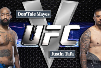 Dontale Mayes V Justin Tafa Silver UFC Background