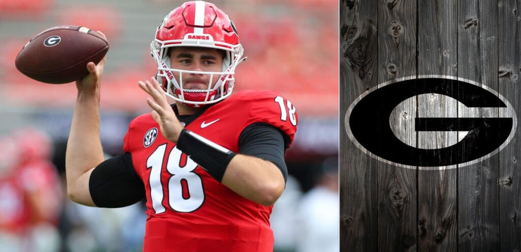 JT Daniels With Georgia Background