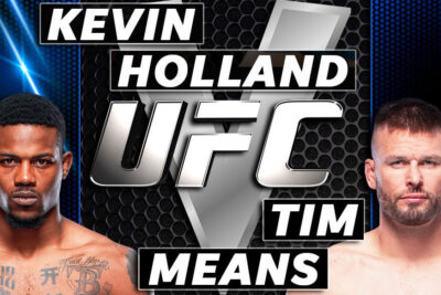 Kevin Holland V Tim Means Silver UFC Background