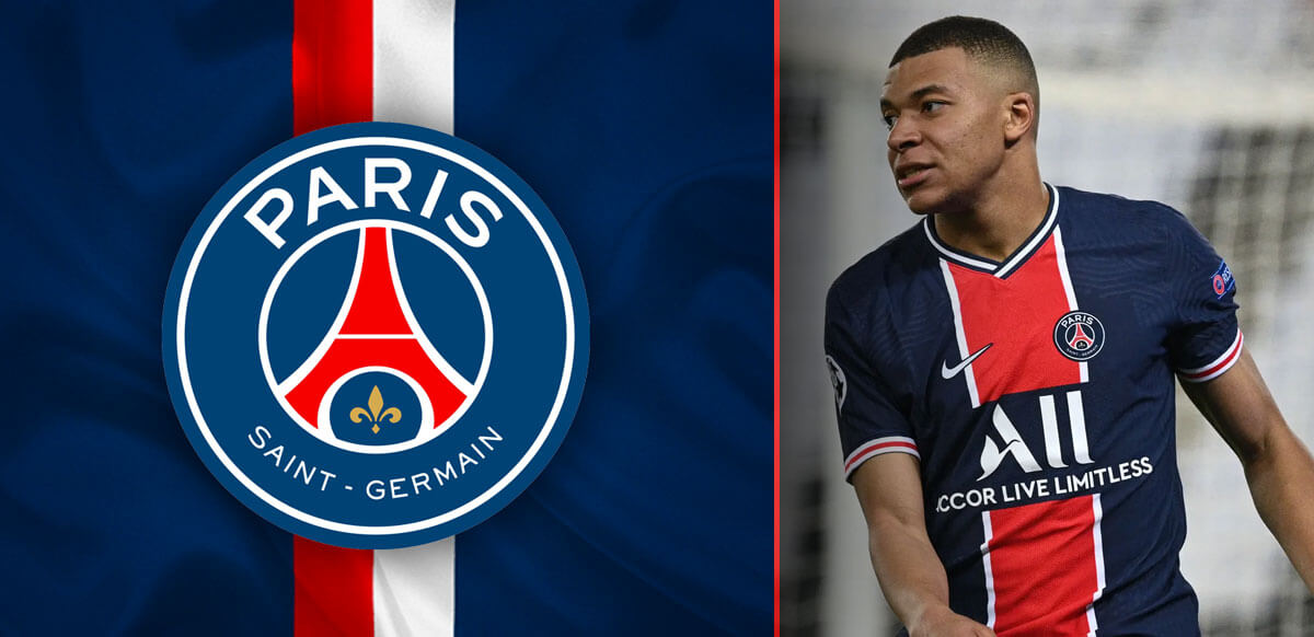 Mbappé con el PSG de fondo