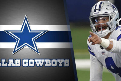 Dak Prescott With Cowboys Background