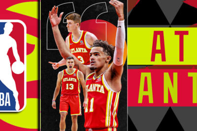 Atlanta Hawks NBA Logo Yellow and Red Background