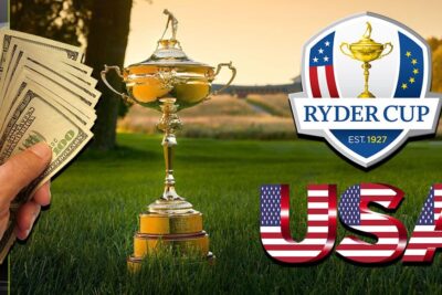 Ryder Cup With USA Logo And Golf Background