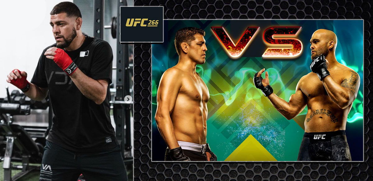 Nick Diaz vs Robbie Lawler UFC 266 durante el entrenamiento de Diaz