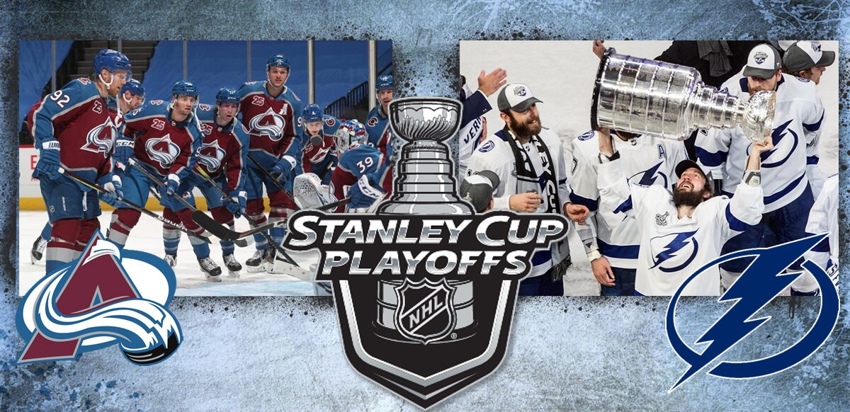 Colorado Avalanche y Tampa Bay Lightning - Logotipo de la Copa Stanley Playoffs