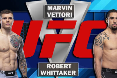 Marvin Vettori V Robert Whittaker Red UFC Logo