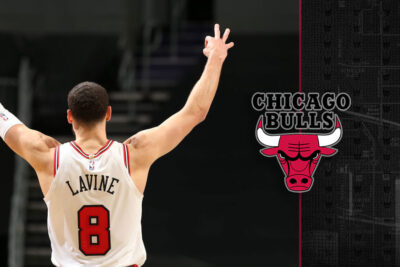 Zach Lavine With Bulls Background