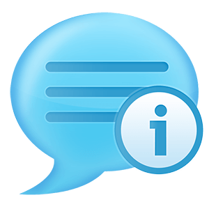 Icono de información de burbujas de discurso