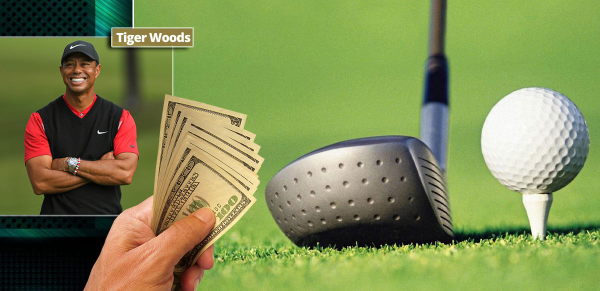 Fondo de golf de apuestas de dinero de Tiger Woods