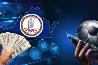 Virginia Sports Betting Holding Money With Virginia State Seal